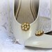Wedding Shoe Clips Pearls Flower Cluster - Clip On Bridal Shoes, Vintage Wedding Accessories