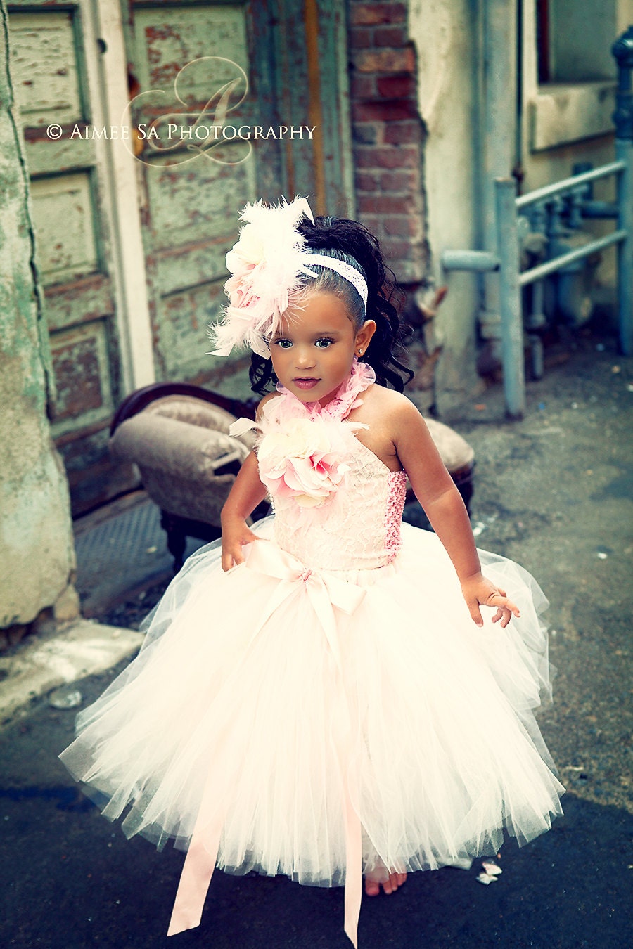 Shabby Chic Pink, Lace, and Pearls Tutu Dress.....Beautiful for weddings.dress up and photo props