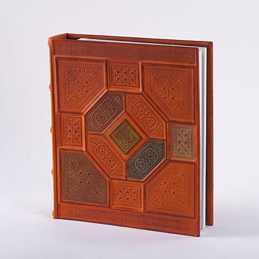 Incredible Handmade TRAVEL LEATHER Photo Album - 11 x 12.8 inches / Grösse: 31,0 x 33,5 cm