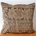 Brown Kilim Rug Pillow: Rustic Bohemian Decor