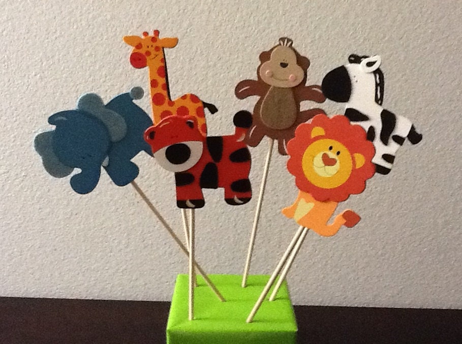 Jungle Safari Centerpiece Picks by on Etsy