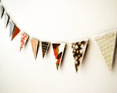 miniature flag garland in christmas prints