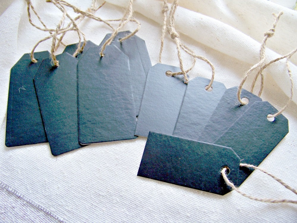 10 Vinyl Chalkboard Chipboard Tags-Weddings, home decor, shop style