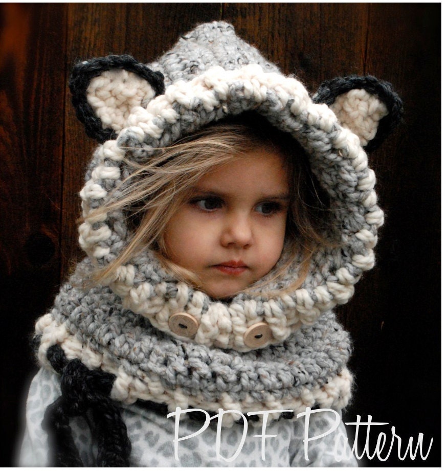 Crochet PATTERN-The Woodlynn Wolf Cowl (Toddler, Child, Adult sizes)