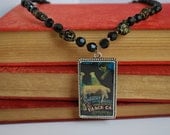 Boris 'Frankenstein' Karloff and Bela 'Dracula' Lugosi The Black Cat: Classic Horror 1934 Movie Poster Necklace Featuring Black Cat Beads