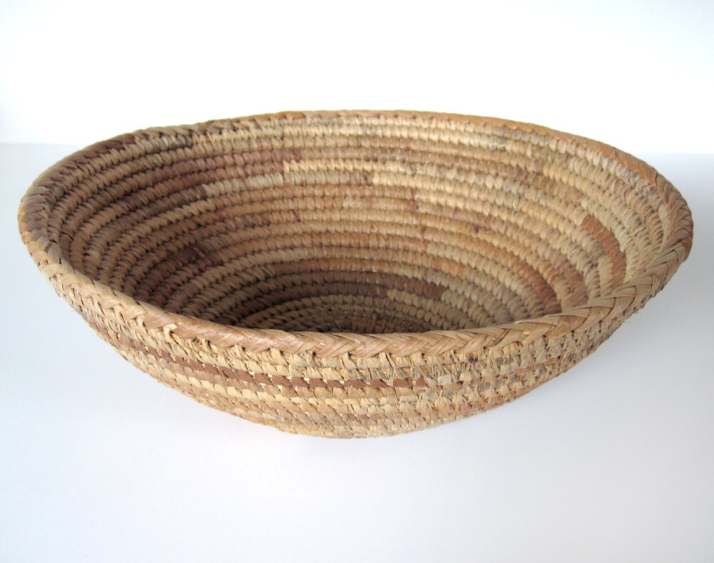 Sweetgrass coiled Indian basket large 15 inch by modernpoetry