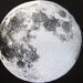 Moon back patch, handmade screenprinted, white on black