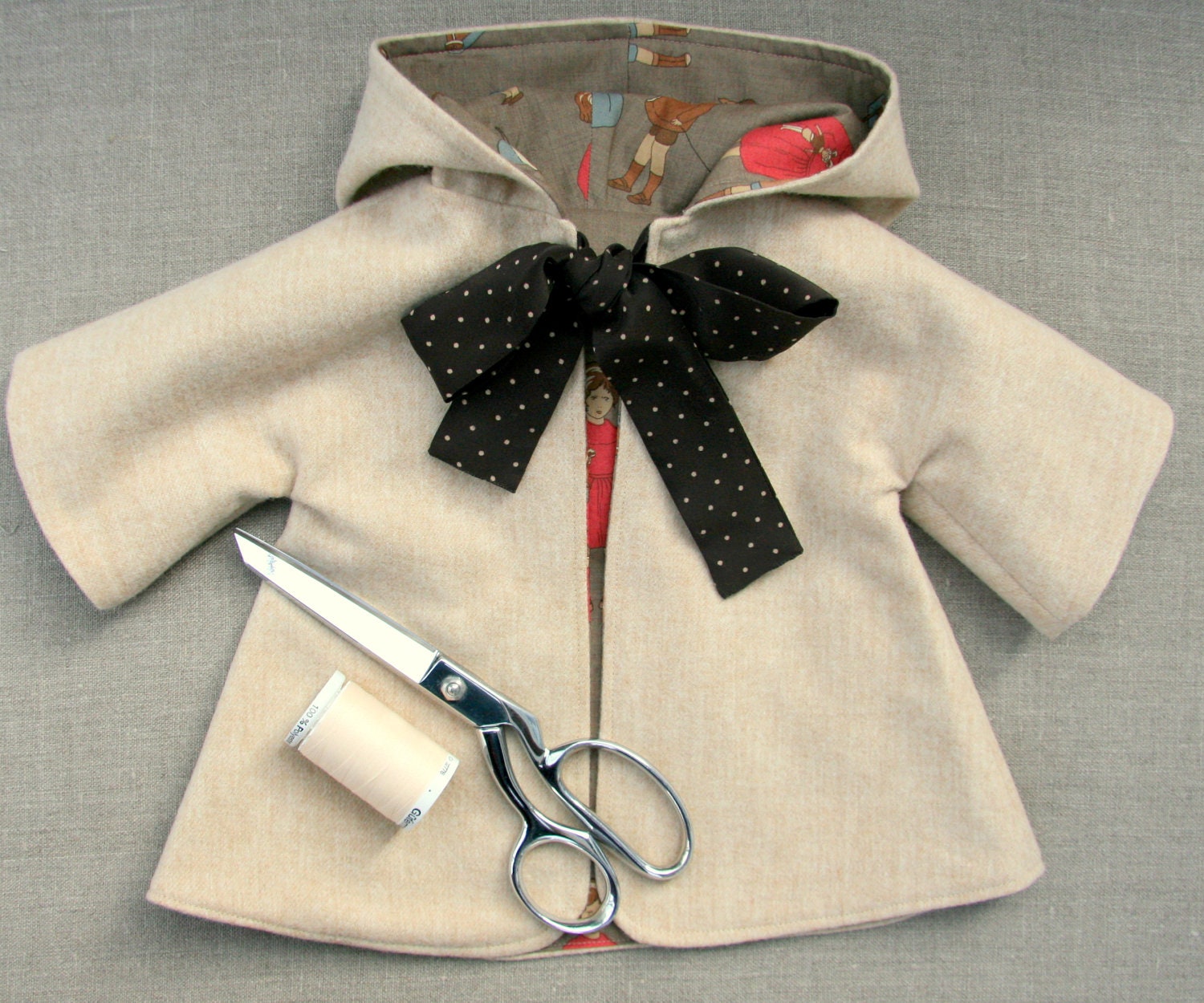 Sewing Pattern and Tutorial for Hooded Coat for by PetitGosset