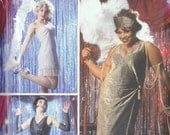 Flapper, Roaring 20s, Burlesque Costume Sewing Pattern, Simplicity 0652 Sizes 6, 8, 10, 12 uncut