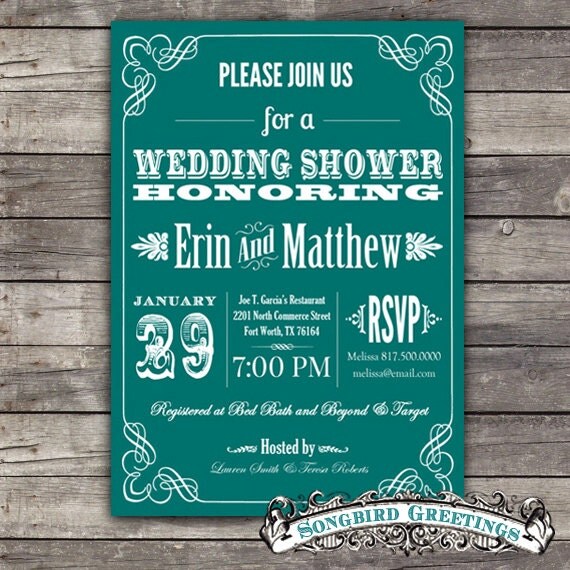 DIY wedding shower invitation--customizable Il_570xn