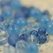 blue vintage resin bead mix, jewelry supplies, bead destash