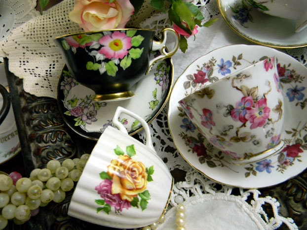 Lot Tea Mismatched Favor wedding   cups Vintage for saucers and  Cups  or vintage Party Saucers  and Wedding