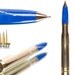 Bullet Pen - 50 caliber with blue lapis, gift for hunter or military