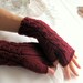 Burgundy Fingerless Gloves