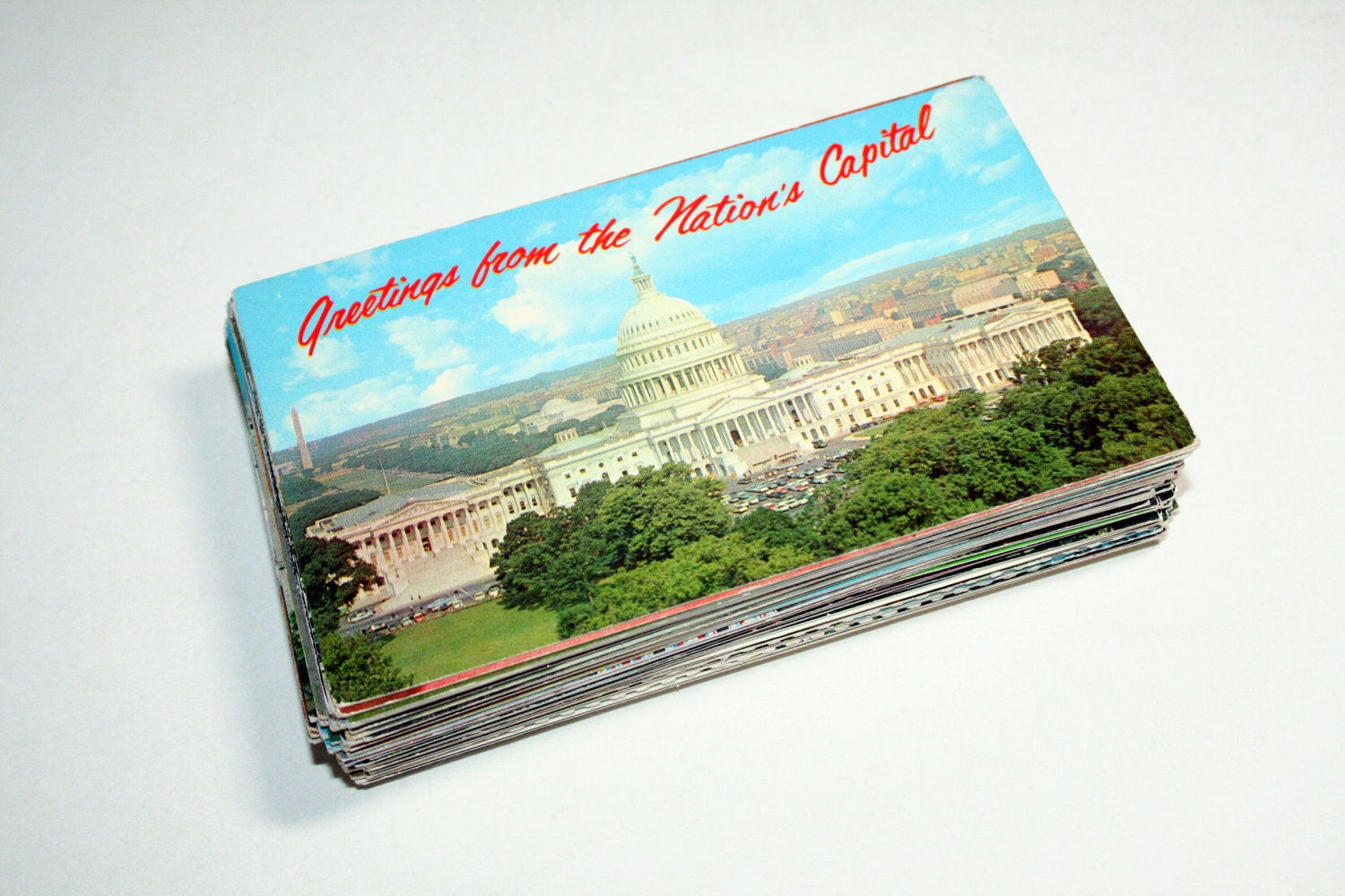 100 Vintage Washington DC Chrome Postcards Blank - Travel Themed Wedding Guestbook