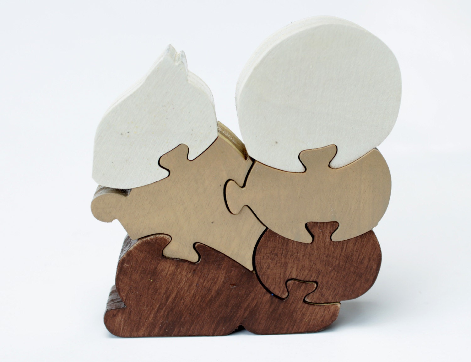 Waldorf Squirrel Puzzle. Wooden Children's Toy.