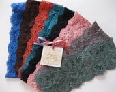 stretch lace headband set -  5 lace headbands, lace headband fascinator, hair wraps