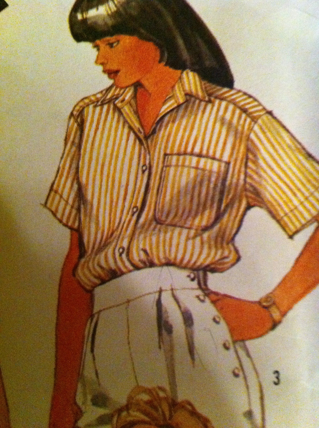 Vintage Simplicity 6462 Sizes 8 10 12 Boxy Shirt from the 80s Great Pattern Vintage 80s 1984