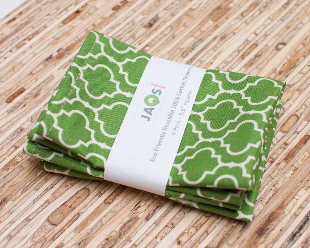 Eco-Friendly Small Cloth Napkins - Set of 4 - (N867s)