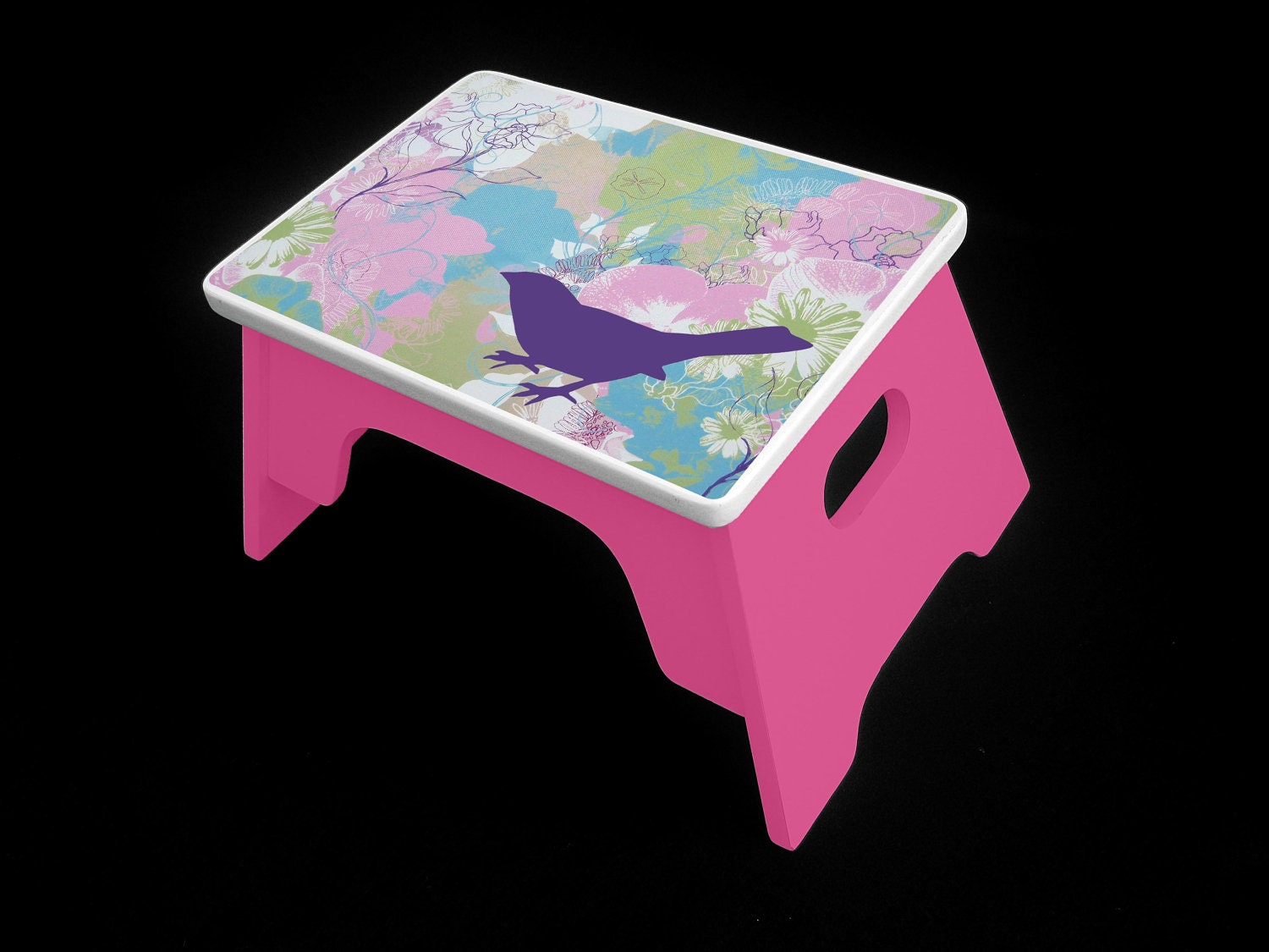 Sparrow Garden Children's Step Stool (berry pink, blue, purple)