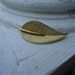 1960s brooch / Alan J Gold leaf brooch
