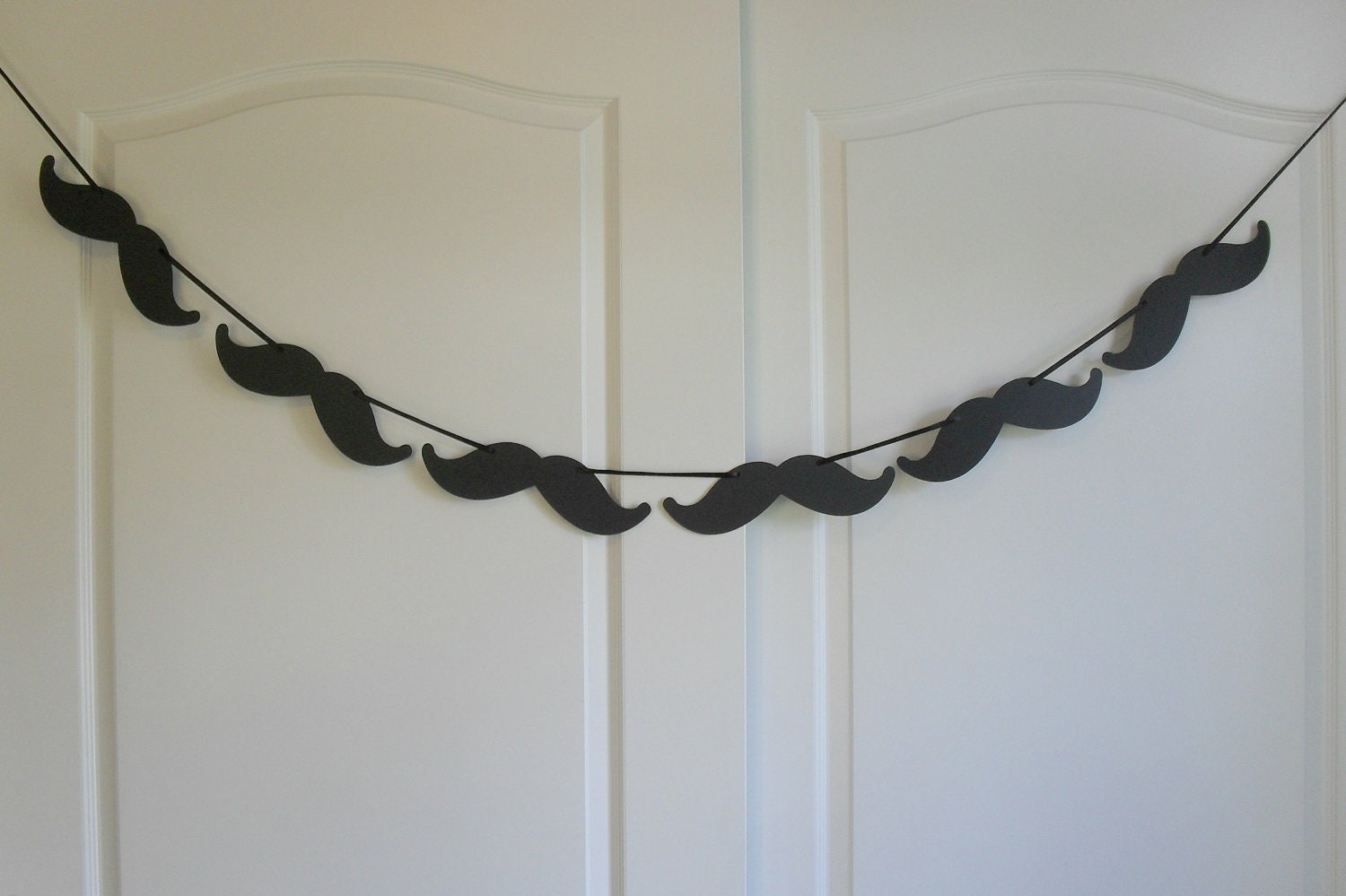 Mustache Banner Garland Birthday Party Little Man Bachelor party 40th birthday baby shower Custom colors available Il_570xn