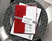 Urban Elegance - Modern Wedding Invitations - Black, White, Gray, Red - Purchase for a Sample