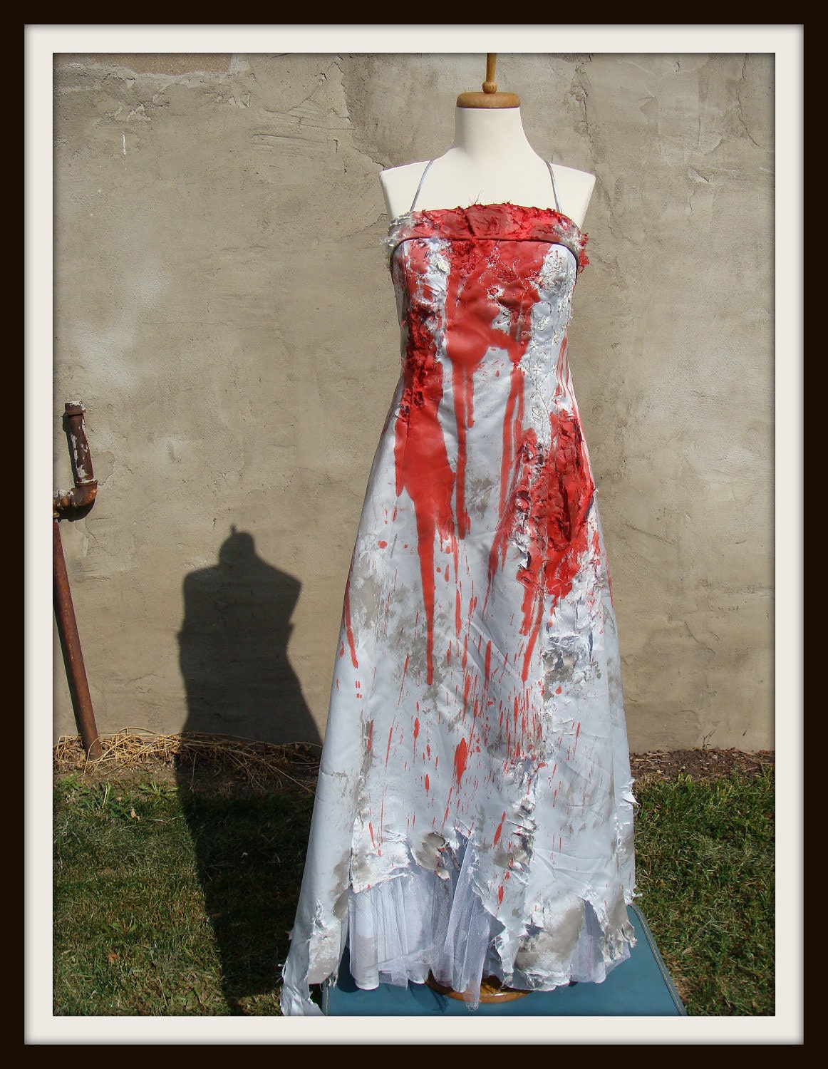halloween costume with bridesmaid dress