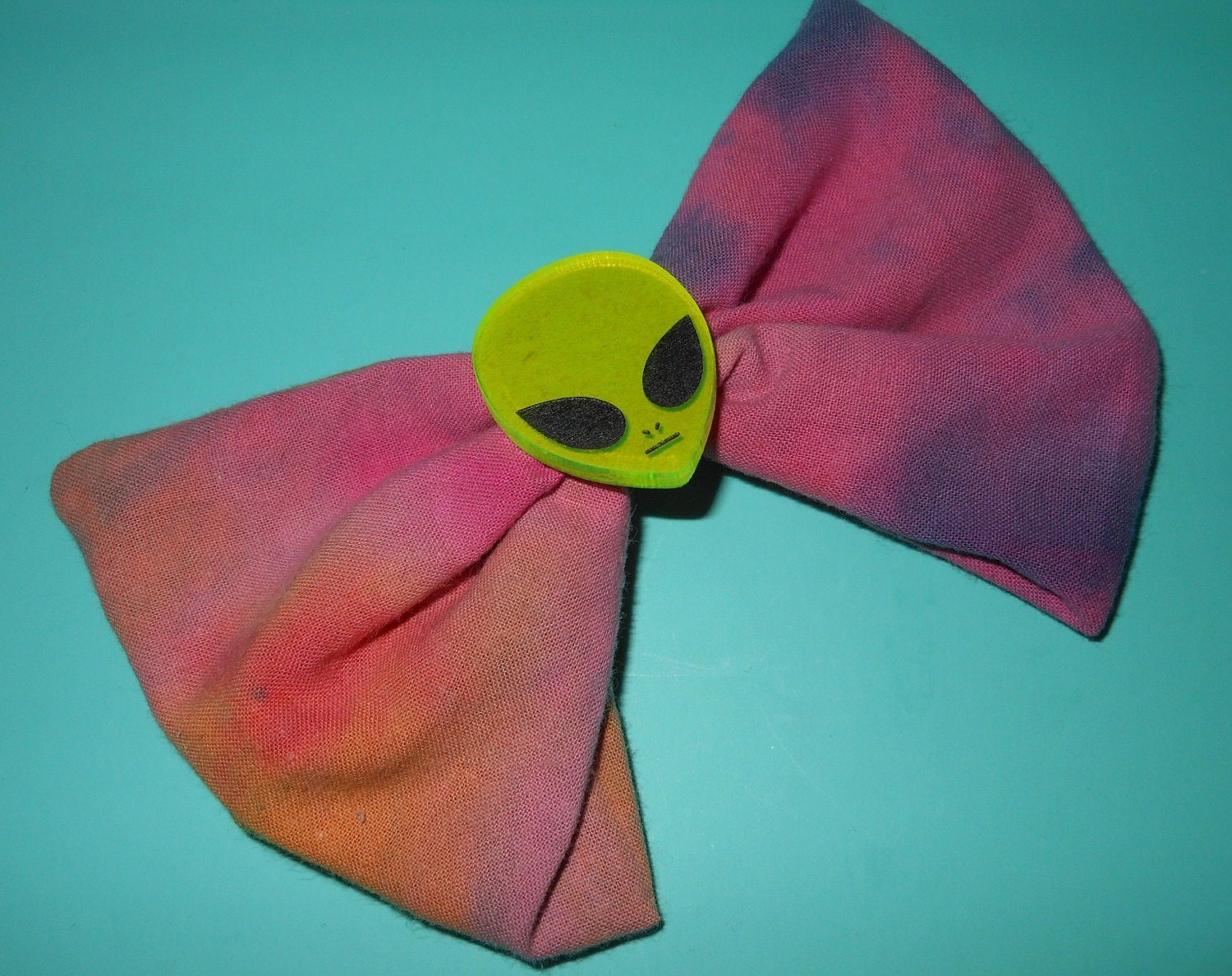 Tie Dye Alien Hair Bow