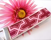 Beautiful Key Fob/Chain Wristlet Joel Dewberry Modern Meadow Nap Sack in Pink
