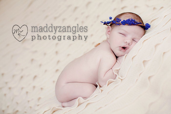 Purple Flower Newborn Crown
