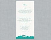 Printable Wedding Menu - choose your design