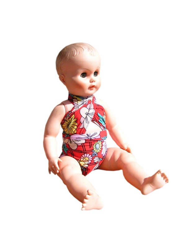 red baby bathing suit