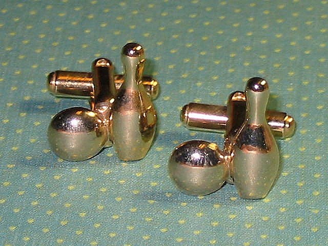 Vintage Cuff Links - Bowling