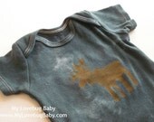 Moose Onesie - Hand Dyed & Painted
