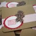Reserved for Courtney, Handmade Gingerbread Cookie Christmas Cards Set of 20 Recycled Kraft Paper