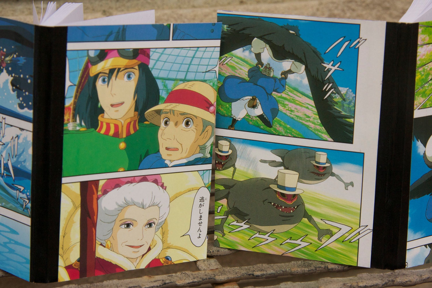 2 Howl's Moving Castle Service Mini Notebook gift set -- Markl, Sophie, Howl and Calcifer