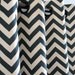 Pair of Decorative Designer Custom Grommet Curtains Drapes 50 x 86 Navy Blue and Ivory Chevron Zig Zag Blackout Curtains