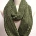 Super Long Chunky Knitted Infinity Circle Loop Winter Fall Scarf Black Taupe Tan Sage Green Women's Fashion Accessory