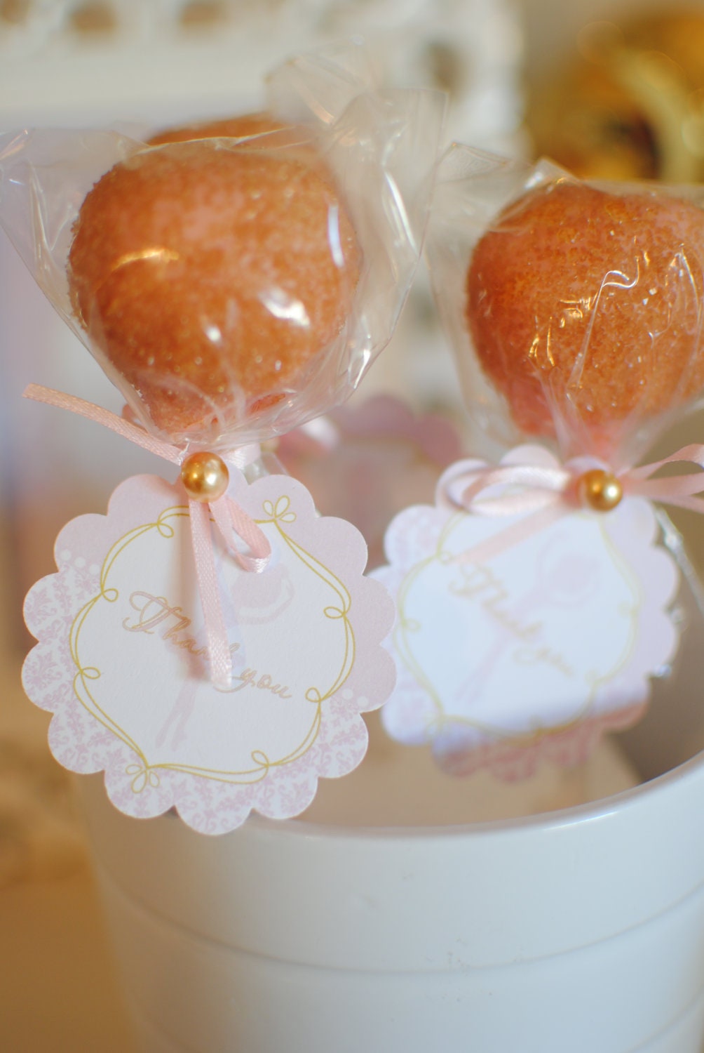 Pink and Gold Ballerina Birthday Party Thank you Tag Party Favor Tags Il_170x135