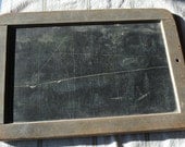 Vintage French Child's school double-sided slate blackboard