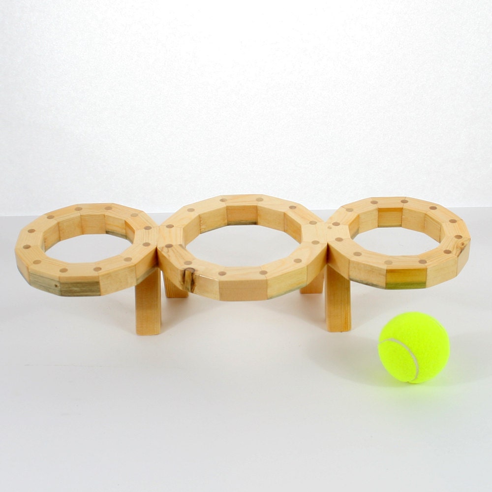 Two Pet Feeder with Center Water Bowl - Small