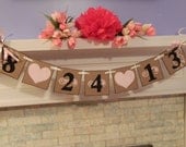 Wedding Date Bridal Shower Decorations Engagement Photo Prop Wedding Date Banner You Pick the Colors