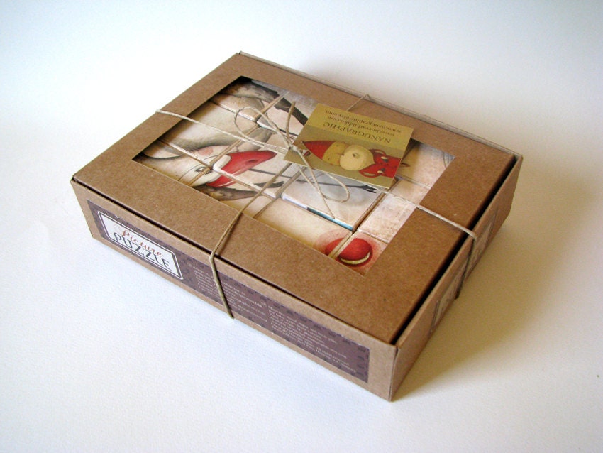 Animal pictures- wooden art puzzle toy blocks-children's wood toy-wood puzzle