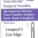 3 pack-Loopuyt's Cut Edge Needles-Strong, curved needles for leather, denim,upholstery, etc