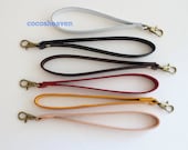 Leather purse strap with a swivel snap hook (Free Initial Monogram) - 7" long x 1/2" wide