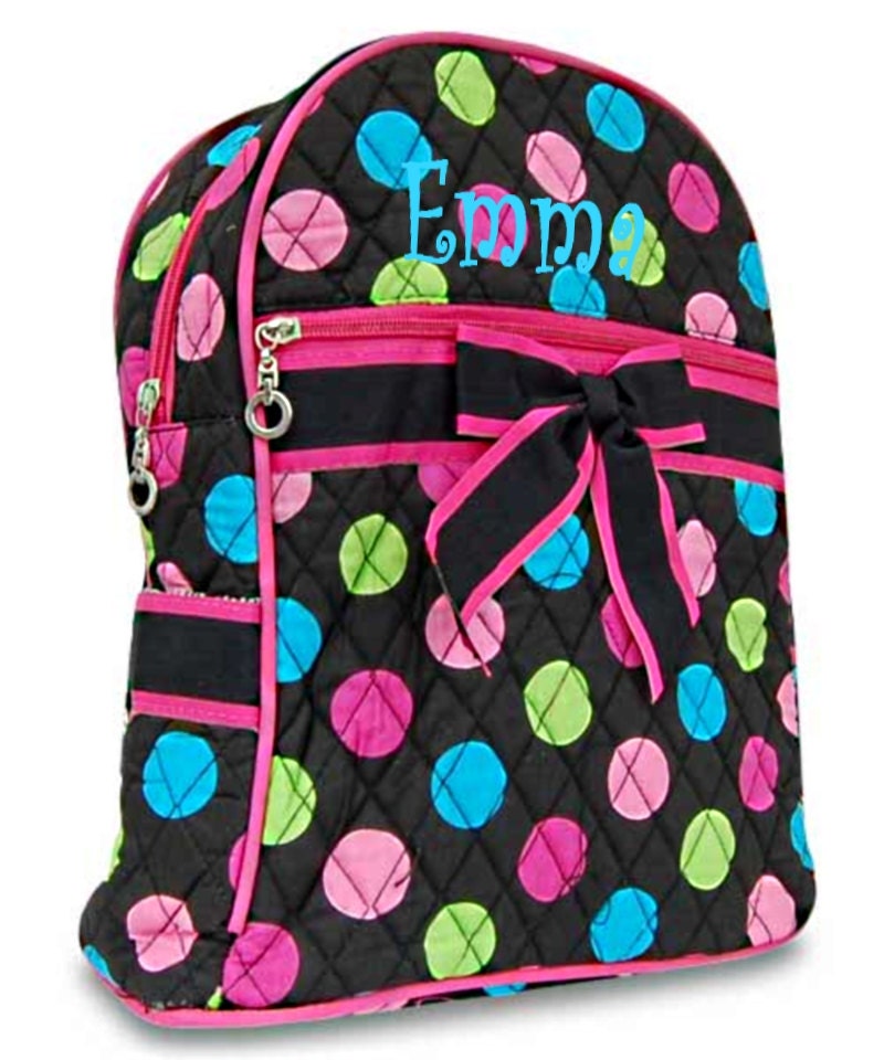 Personalized Toddler Girls Black Polka Dot by MauriceMonograms