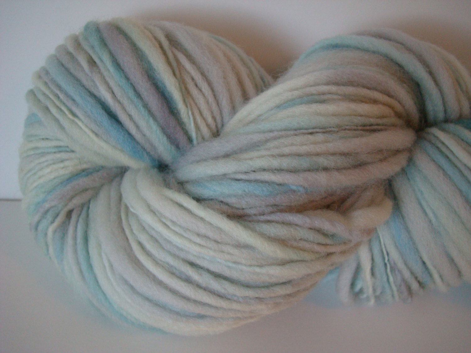 Handspun Yarn Thick & Thin Singles "Cloud Pictures" 132 yds
