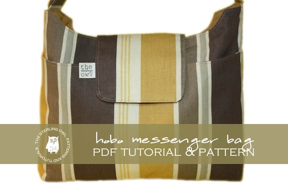 Hobo Messenger Bag - PDF Tutorial  Pattern