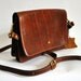 THE BRIDGE RARE Itailian Designer Bag / Mahogany Leather Cross Body Bag / Designer Vintage Bag